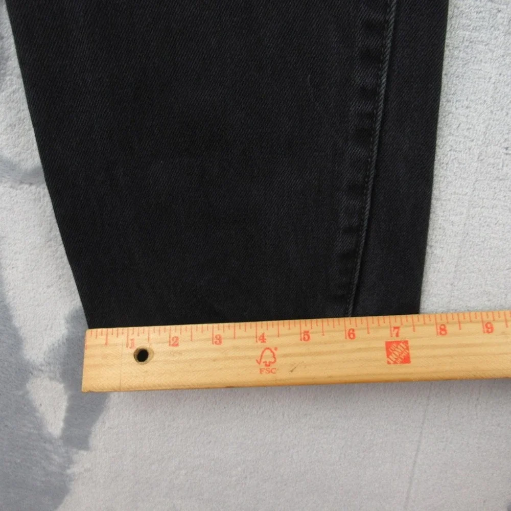 Levis 501 Mens Straight Leg Button Fly Jeans Black Denim W32 L30